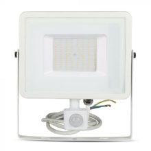 Professzionális fehér LED reflektor 50W mozgásérzékelővel SAMSUNG chipek