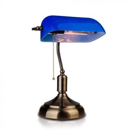 Kék asztali lámpa banker