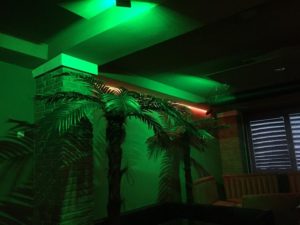 Étterem megvilágítása RGB LED reflektorokkal