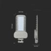 Professzionális utcai LED lámpa 100W SAMSUNG chipek 135lm/W méretek